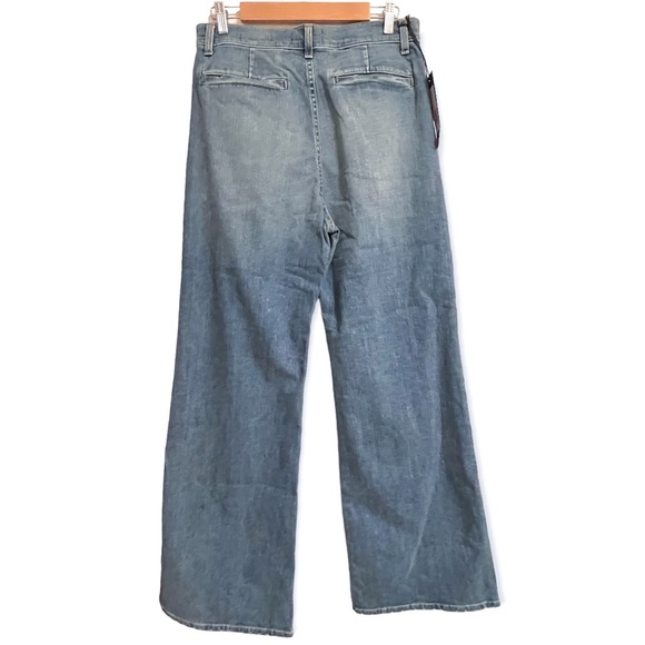 Nili Lotan The Flora Wide Leg Denim Trouser Jean in Faded Wash Sz 30 - Picture 3 of 8